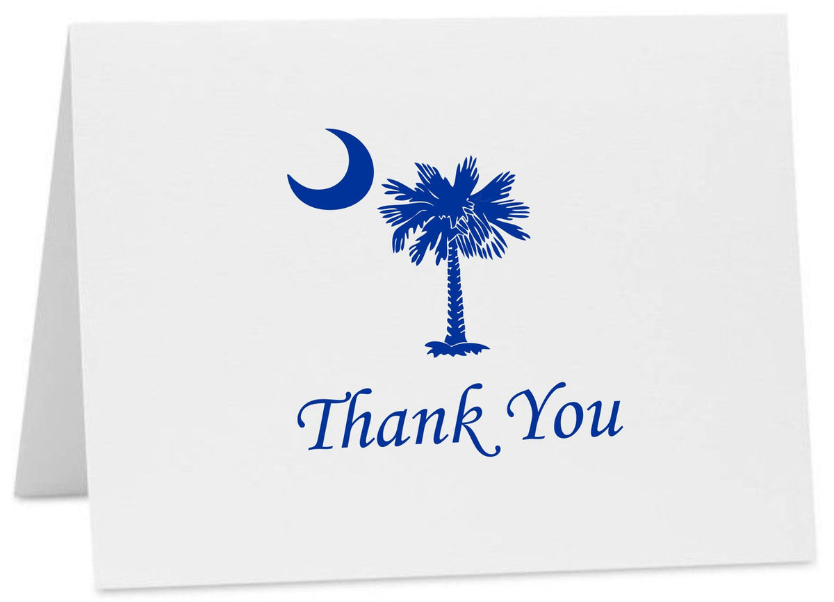 Palmetto Moon SC Logo Thank You Cards with Envelopes (Available in Multiple Colors) (CC-10376)