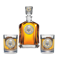 Wake Forest University Capitol Decanter with 2 Glasses