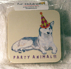 Fur Children Party Animal Coasters - Siberian Husky (PC0404128)