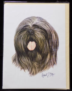 Blank Card with Envelope by Robert May - Lhasa Apso (RGC10B)