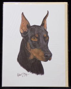Blank Card with Envelope by Robert May - Doberman Pinscher (RGC25A)
