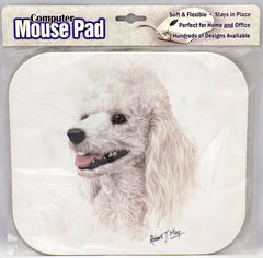Mouse Pad Designs by Robert May - White Poodle (RMP01A)