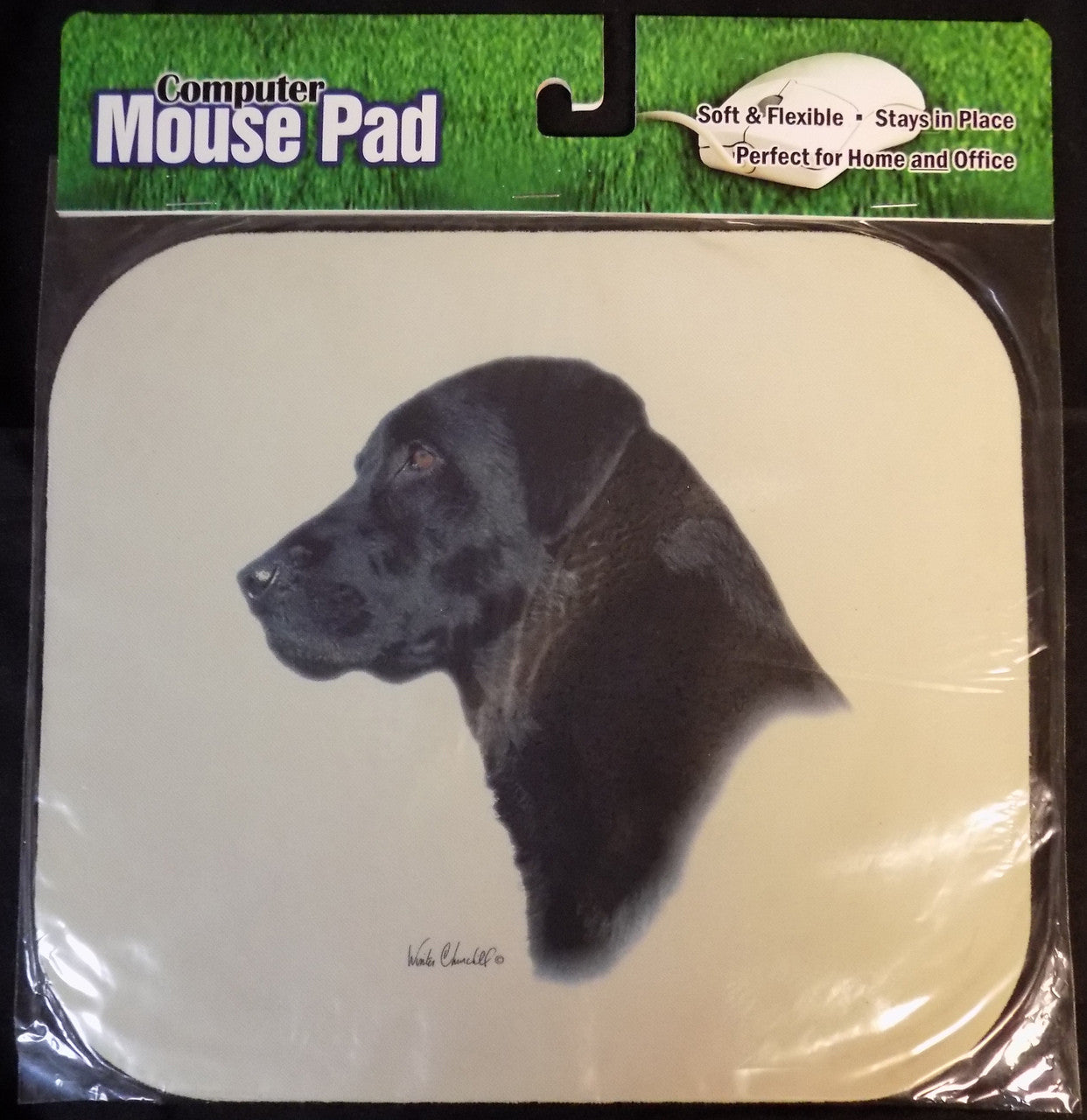 Mouse Pad Designs by Robert May - Black Labrador Retriever (Lab) (WCMP24A)