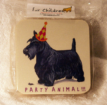 Fur Children Party Animal Coasters - Scottish Terrier (Scottie) (PC0404122)