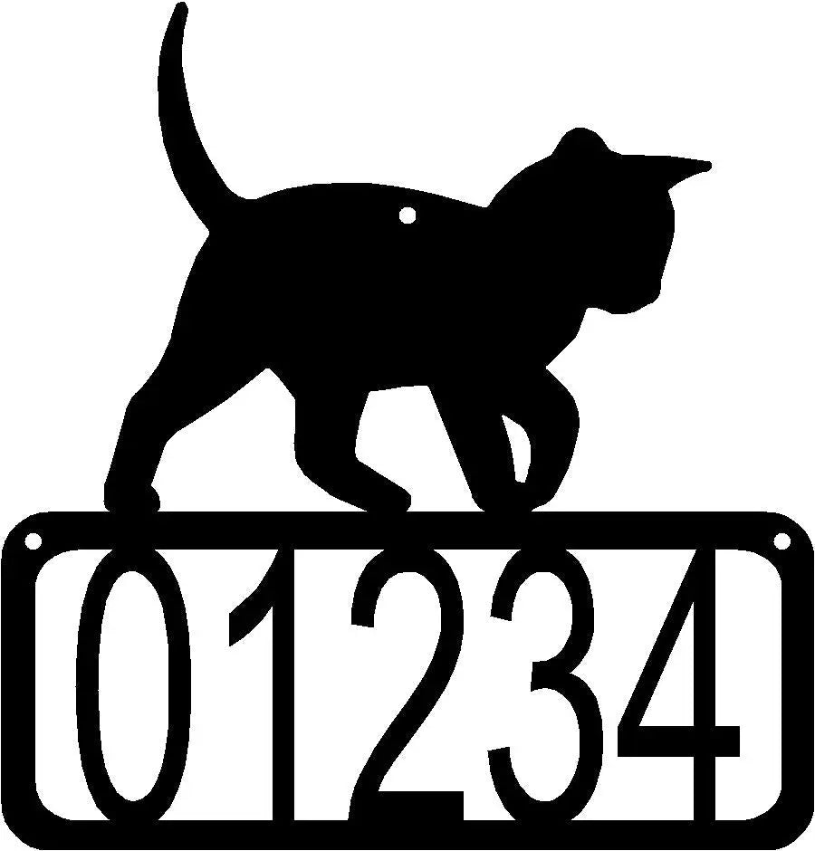 Cat #14 House Address Sign