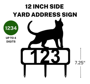 Cat #17 Yard Address Sign with 4 Size Options