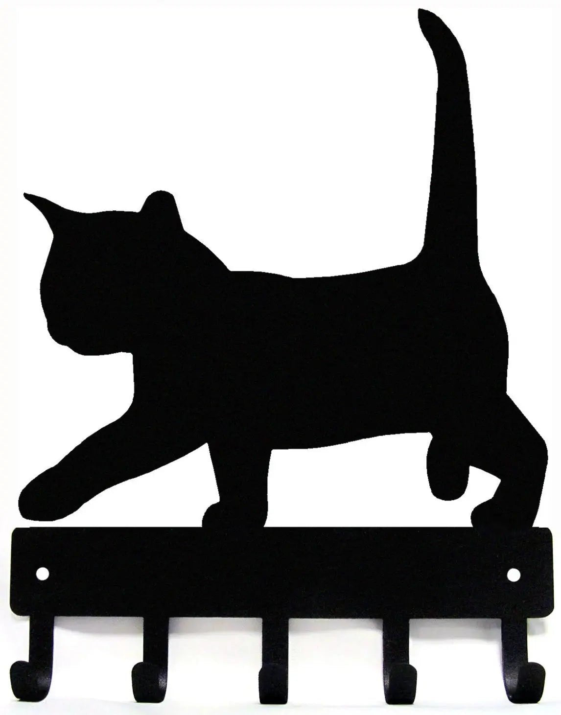 Cat #2 Key Holder – Metal Key Rack with 5 Hooks
