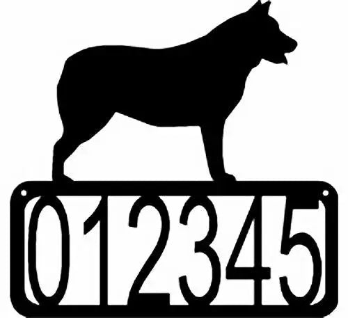 Australian Cattle Dog/ Blue Heeler - House Address Sign