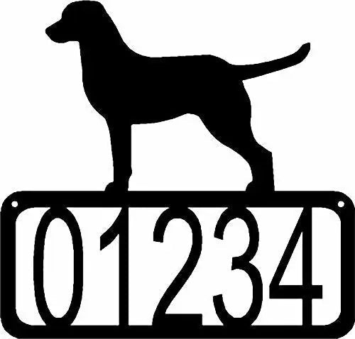 Chesapeake Bay Retriever Dog House Address Sign