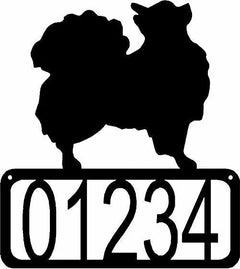 Chihuahua Long Haired Dog House Address Sign