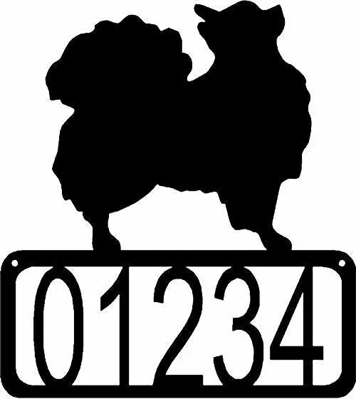 Chihuahua Long Haired Dog House Address Sign