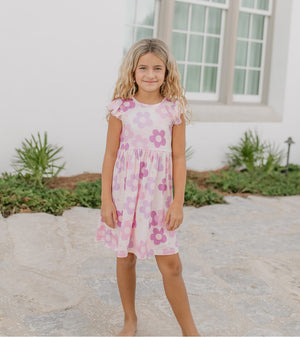Claire Lavender Flower Dress