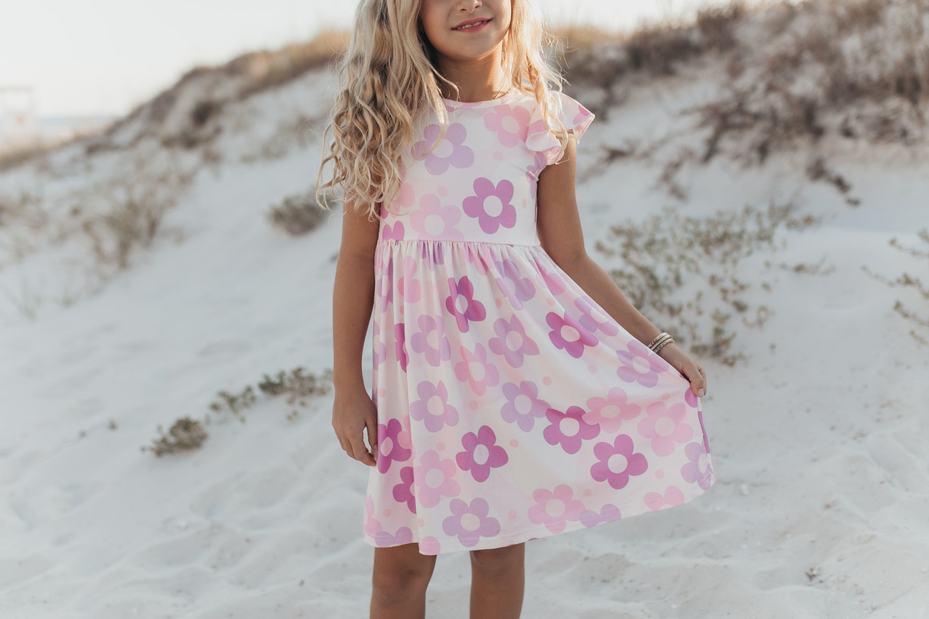 Claire Lavender Flower Dress
