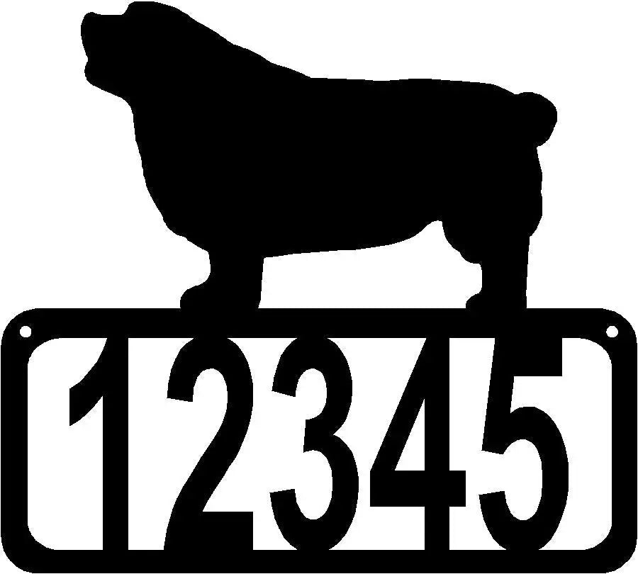 Clumber Spaniel Dog House Address Sign