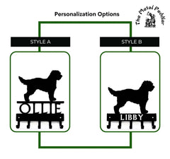 Cockapoo Personalized Key and Leash Hanger -  5 Hooks