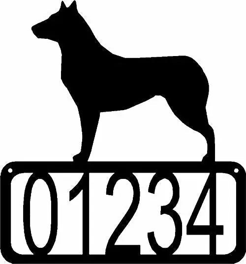 Smooth Collie Dog House Address Sign