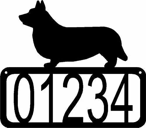 Cardigan Welsh Corgi Dog House Address Sign