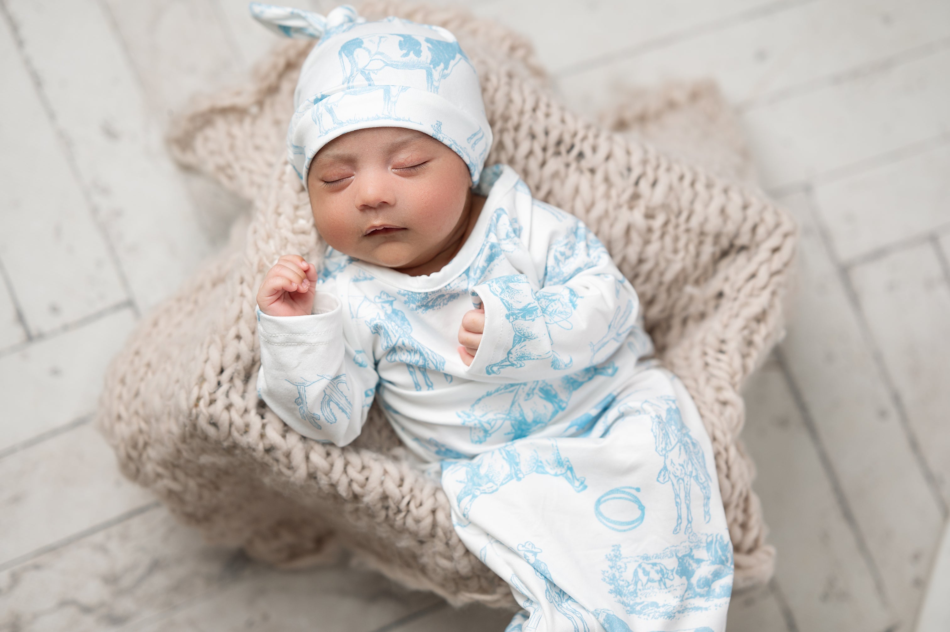 Cowboy Baby Gown