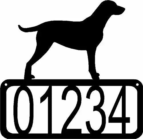Curly Coated Retriever Dog House Address Sign