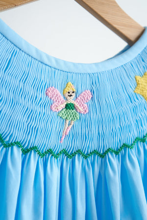 Blue fairy hand smocked dress