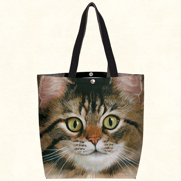 Fiddlers Elbow Tabby Cat Oil Cloth Tote (T803)