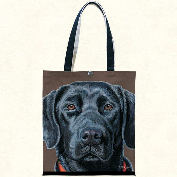 Fiddlers Elbow Black Labrador Retriever Lab Cotton Canvas Tote (T901)