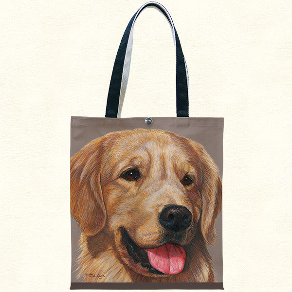 Fiddlers Elbow Golden Retriever Cotton Canvas Tote (T904)