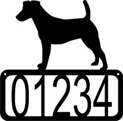 Fox Terrier Dog House Address Sign