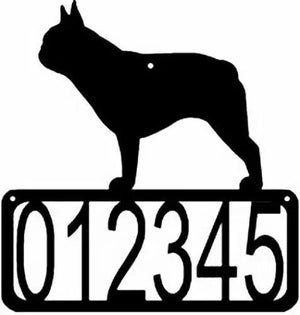 French Bulldog Dog House Address Sign