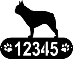 French Bulldog Dog PAWS House Address Sign or Name Plaque