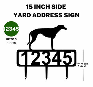 Greyhound Yard Address Sign with Stakes