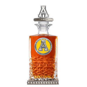 Appalachian State University Heritage Decanter w/ 3D Top-Diamond Accents