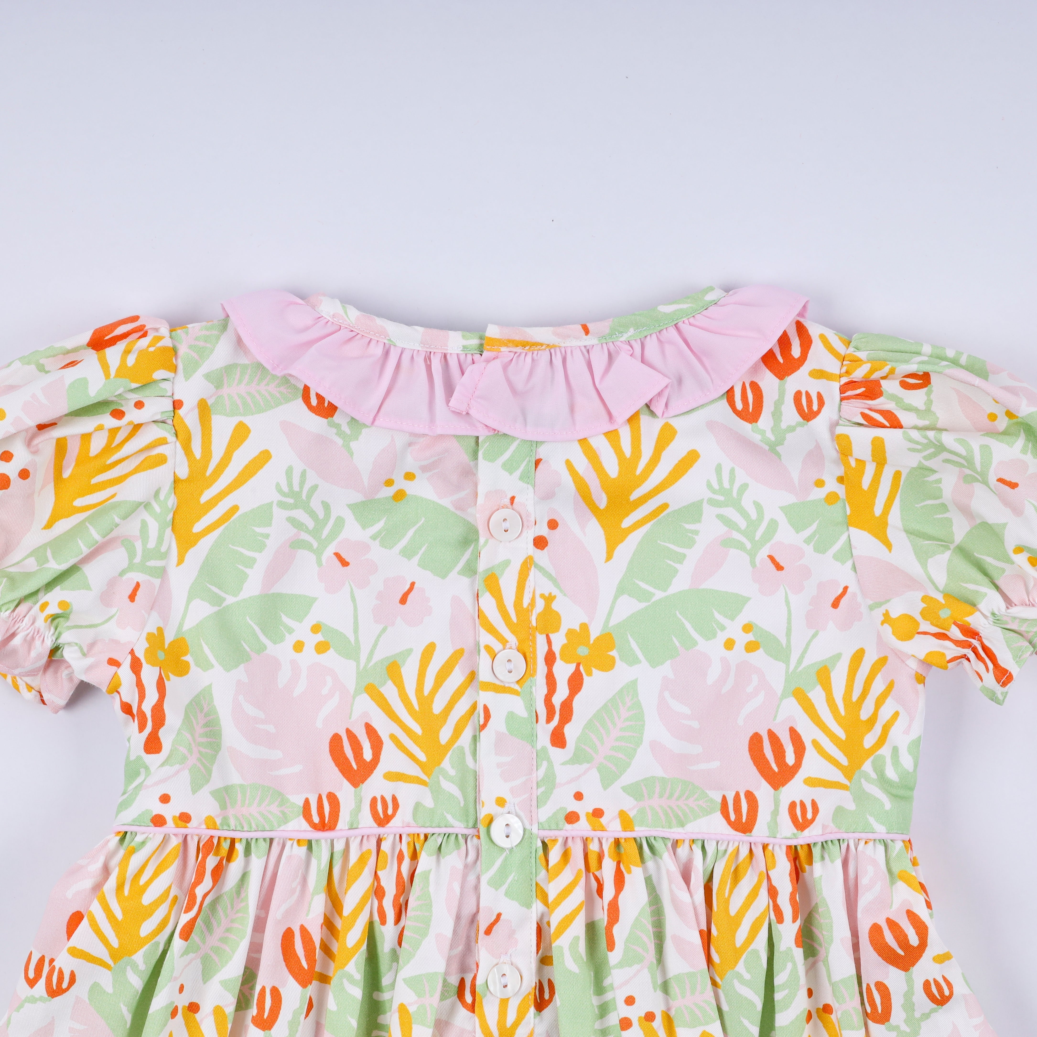 Sweet island character hand smocked ruffle pants set