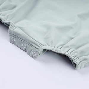 Sage cow hand smocked bubble