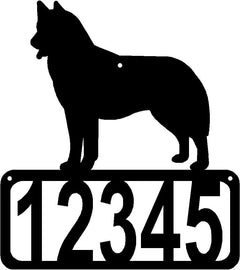 Siberian Husky Dog House Address Sign