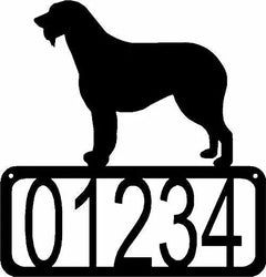 Irish Wolfhound Dog House Address Sign