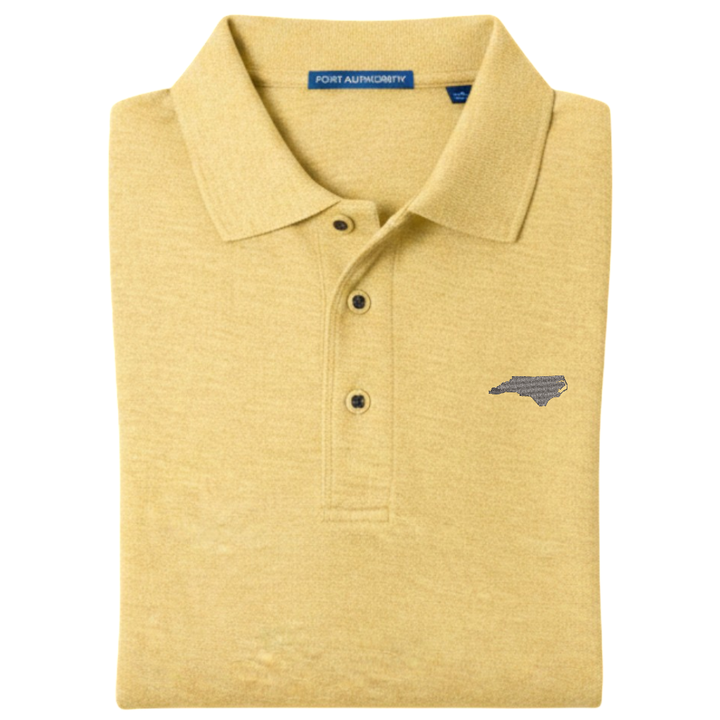 State of North Carolina Polo Shirt - Banana Yellow (Available in Different Thread Colors)