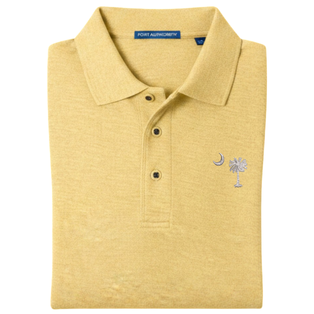 Palmetto Moon Polo Shirt - Banana Yellow (Available in Different Thread Colors)