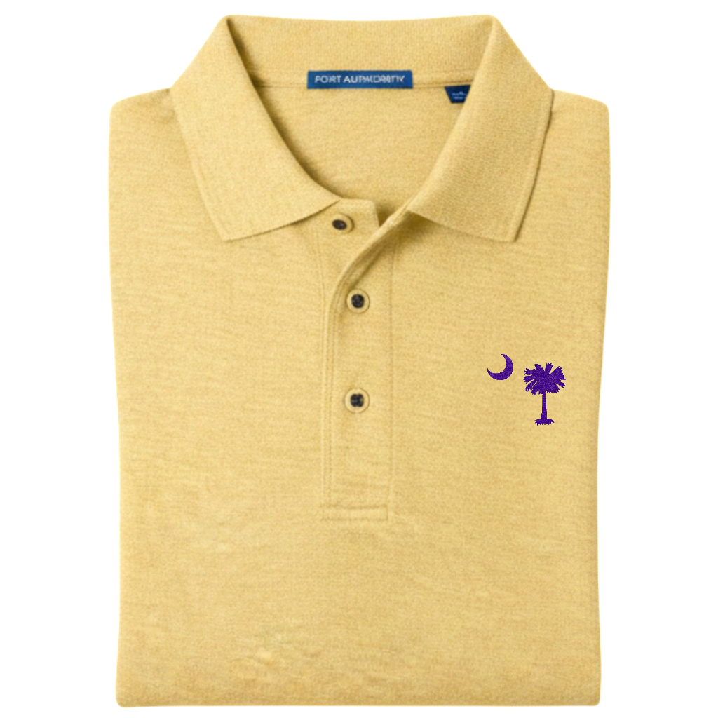 Palmetto Moon Polo Shirt - Banana Yellow (Available in Different Thread Colors)