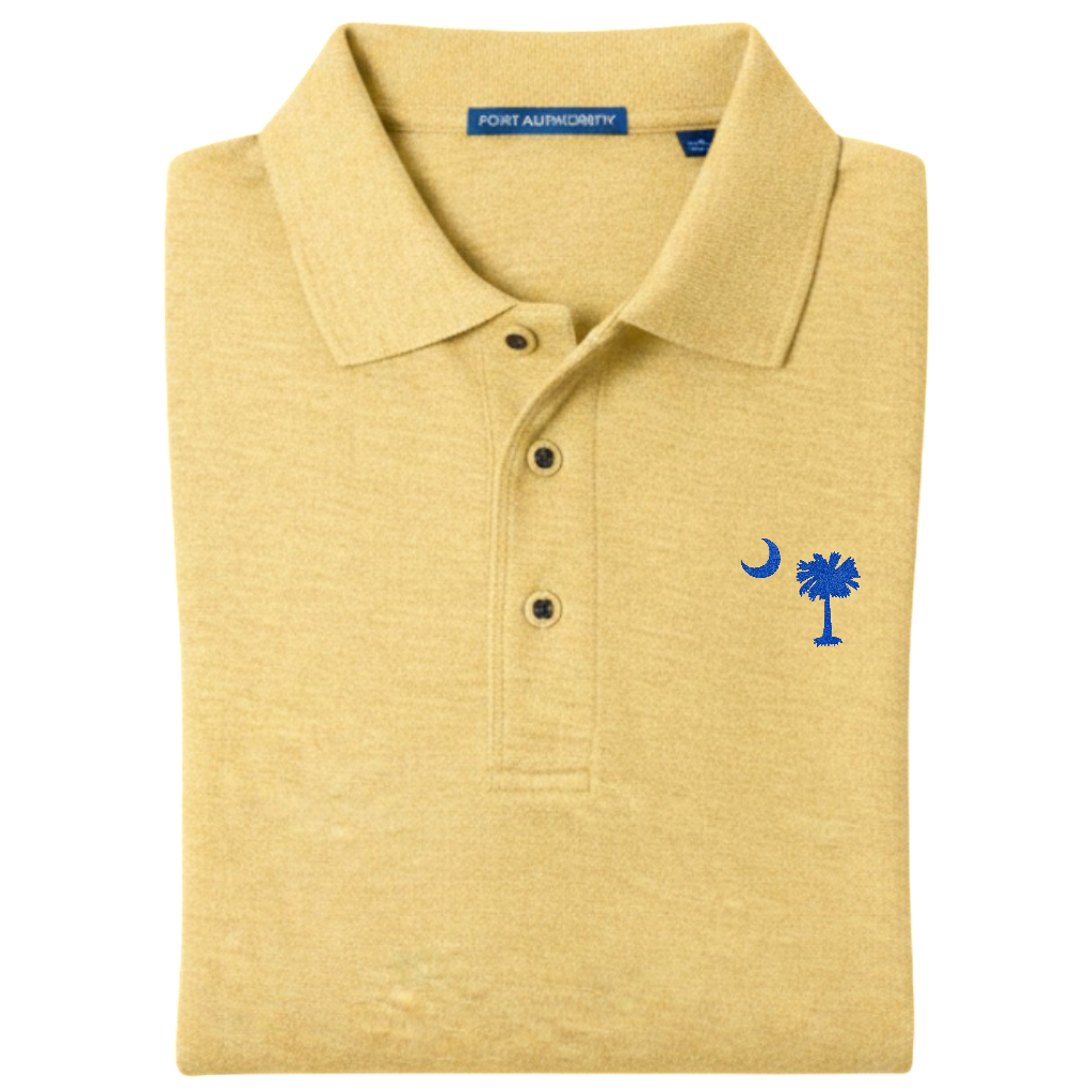 Palmetto Moon Polo Shirt - Banana Yellow (Available in Different Thread Colors)