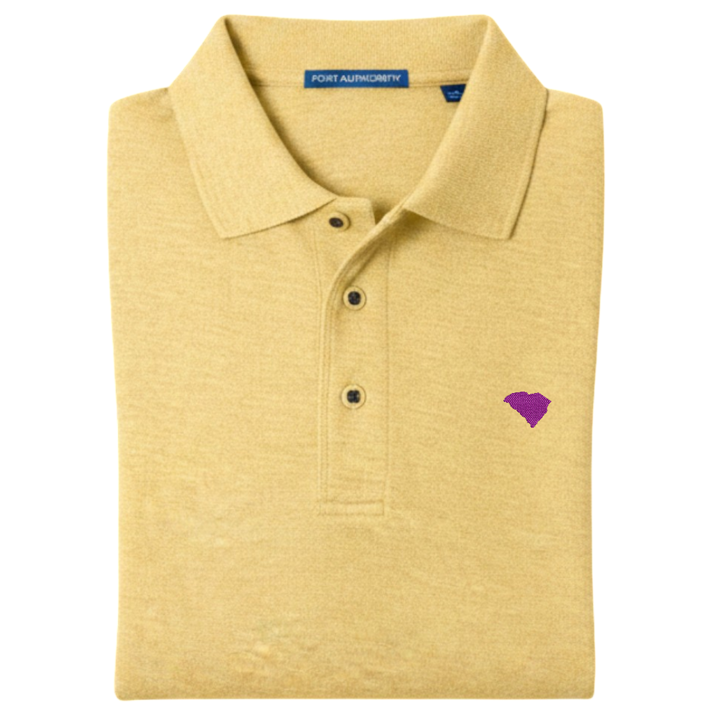 State of South Carolina Polo Shirt - Banana Yellow (Available in Different Thread Colors)