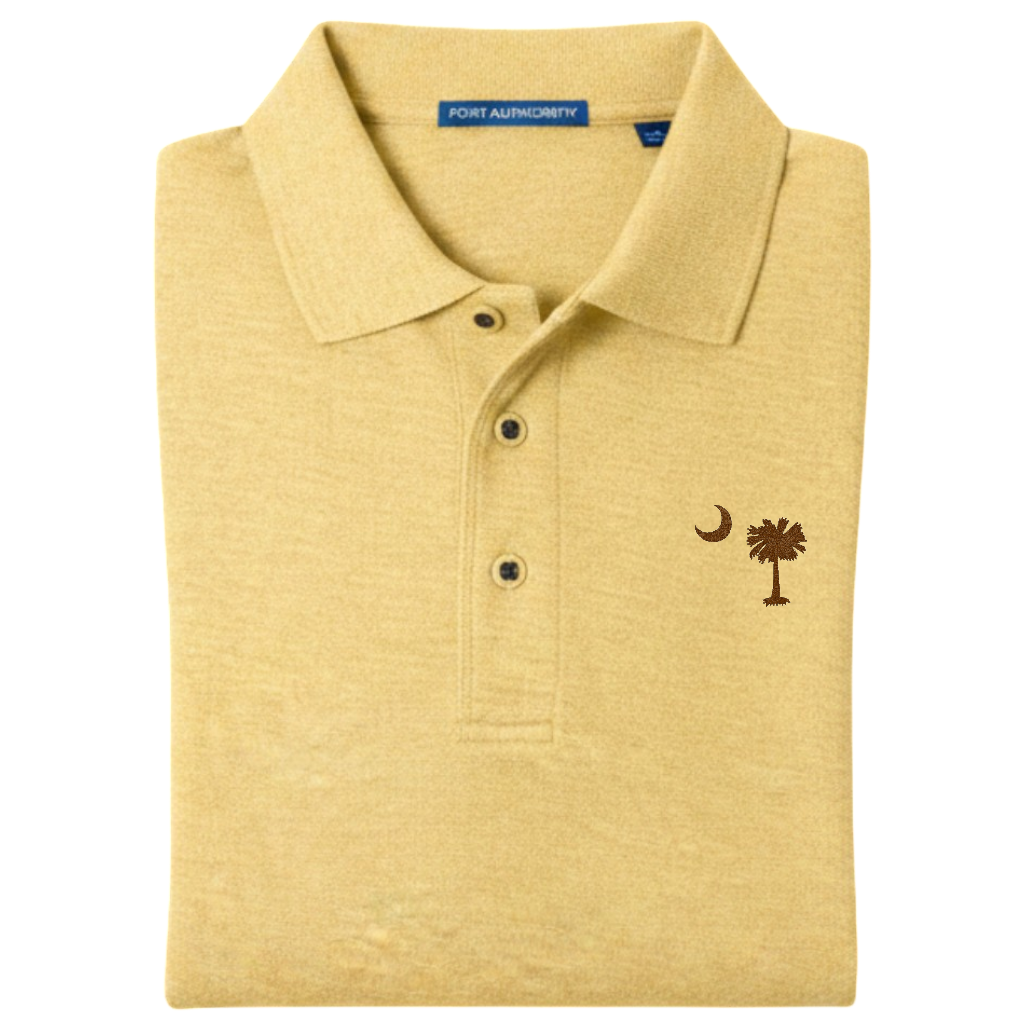 Palmetto Moon Polo Shirt - Banana Yellow (Available in Different Thread Colors)