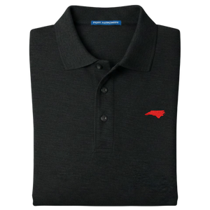 State of North Carolina Polo Shirt - Black (Available in Different Thread Colors)