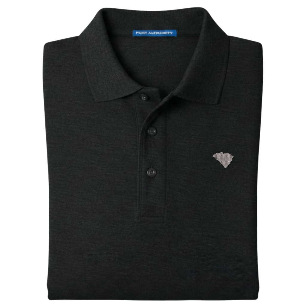 State of South Carolina Polo Shirt - Black (Available in Different Thread Colors)