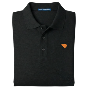 State of South Carolina Polo Shirt - Black (Available in Different Thread Colors)