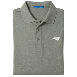 State of North Carolina Polo Shirt - Cool Grey (Available in Different Thread Colors)