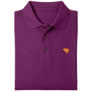 State of South Carolina Polo Shirt - Deep Berry (Available in Different Thread Colors)