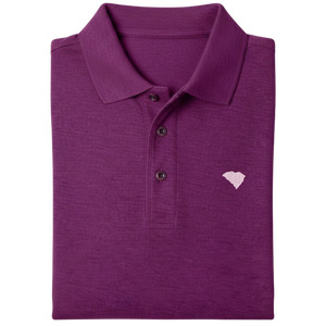 State of South Carolina Polo Shirt - Deep Berry (Available in Different Thread Colors)