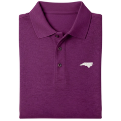 State of North Carolina Polo Shirt - Deep Berry (Available in Different Thread Colors)