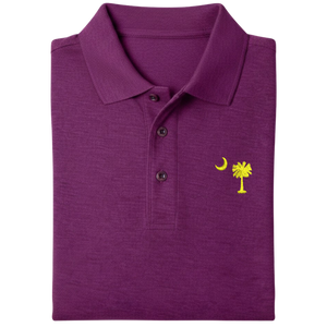 Palmetto Moon Polo Shirt - Deep Berry (Available in Different Thread Colors)